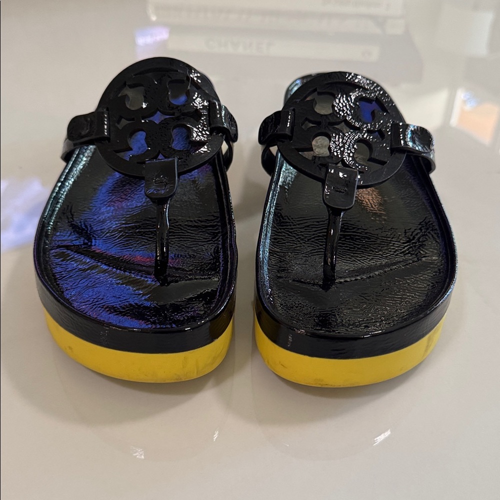 Tory Burch Black Sturdy Flip Flops